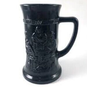 Indiana Glass Company black beer stein